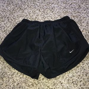 Solid black Nike Running shorts